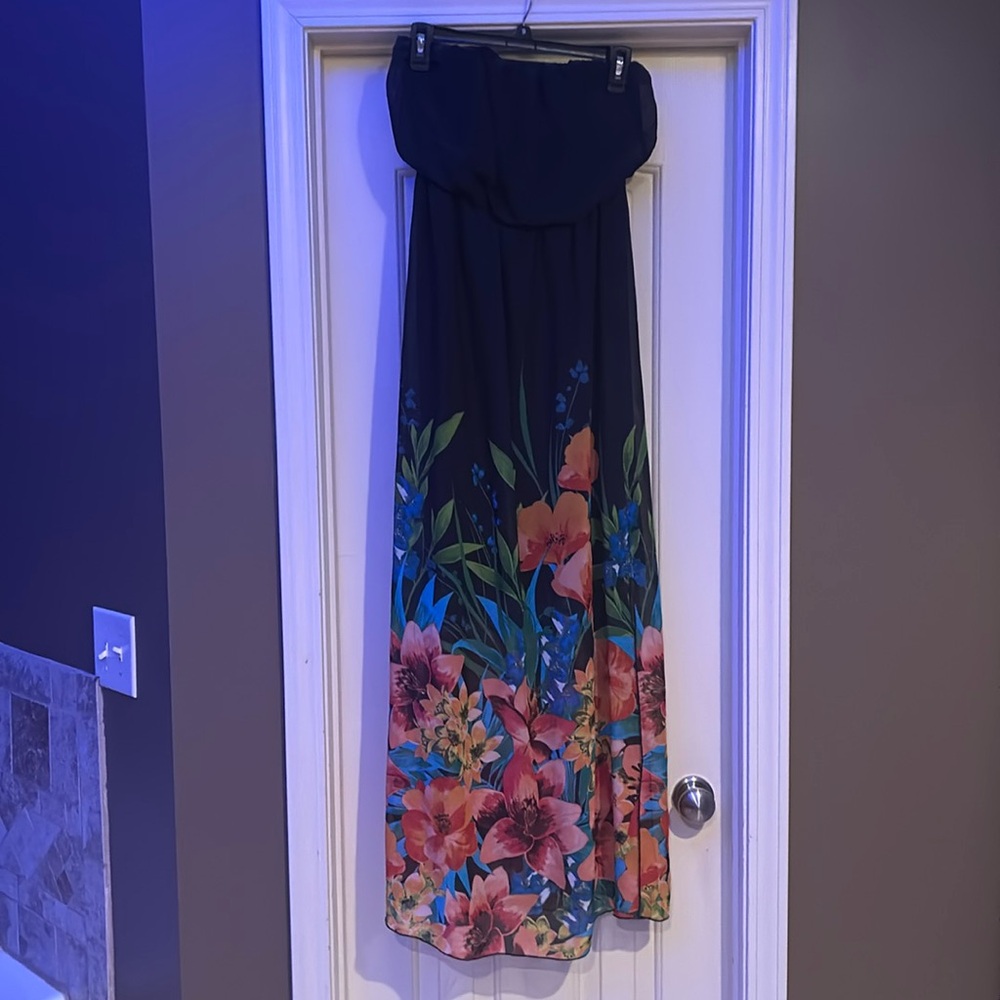 Floral Strapless Dress